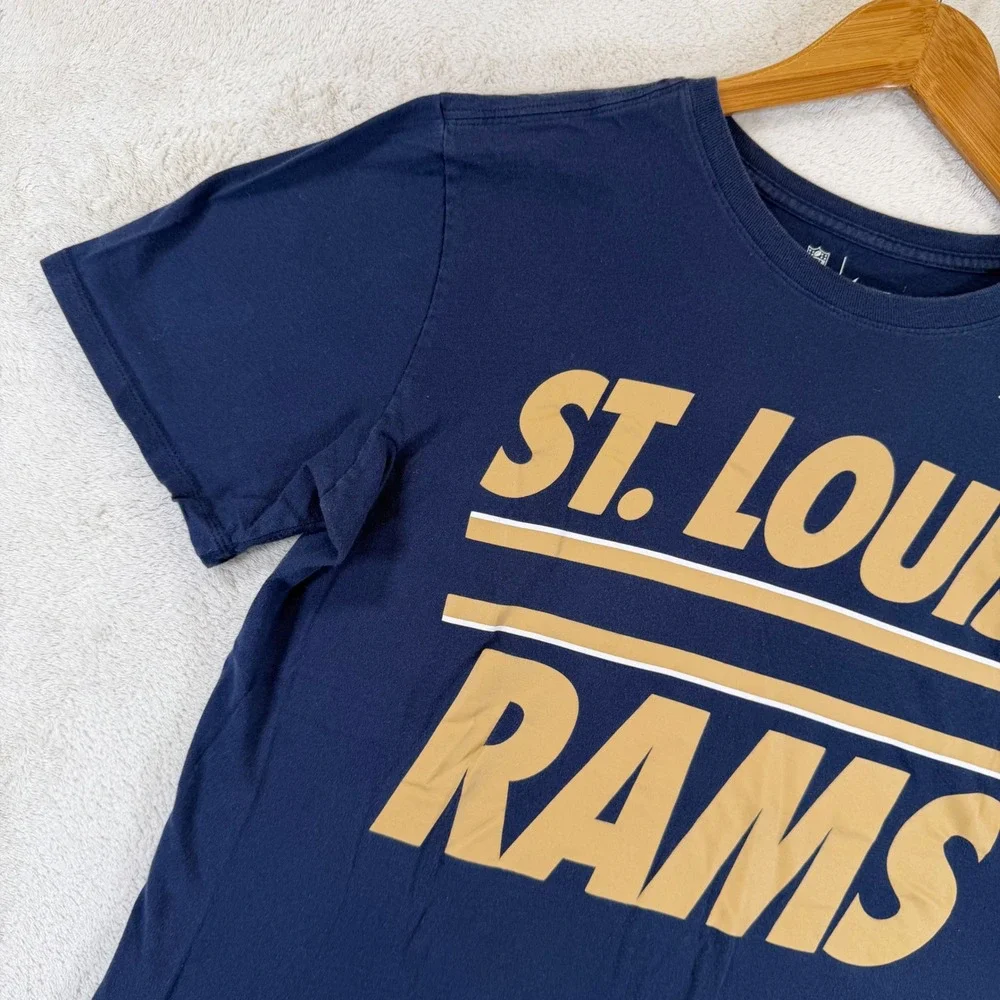 Nike NFL Team Apparel St. Louis Rams T-Shirt Mens Large Navy Blue Athletic Cut